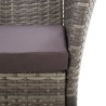 Sedie da Giardino 2 pz con Cuscini in Polyrattan Grigio