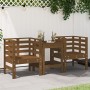 Sedie da Giardino 2pz Miele 61,5x53x71cm Legno Massello di Pino