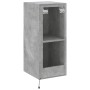Mobili TV a Parete con Luci LED 2pz Grigio Cemento 30,5x35x70cm