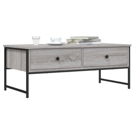 Tavolino Salotto Grigio Sonoma 101x49x39,5 cm Legno Multistrato