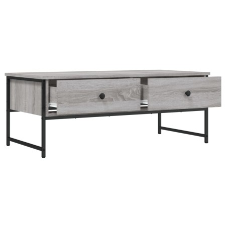 Tavolino Salotto Grigio Sonoma 101x49x39,5 cm Legno Multistrato