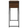 Tavolo Consolle Ripiano Rovere Marrone 105x30x75cm Multistrato
