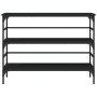 Tavolino Consolle Nero 100x32x75 cm in Legno Multistrato