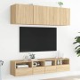 Mobili TV a Muro 5pz Rovere Sonoma in Legno Multistrato