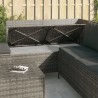 Set Divani da Giardino 4 pz con Cuscini in Polyrattan Grigio