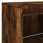 Credenza con Luci LED Rovere Fumo 81x37x67 cm