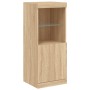 Credenza con Luci LED Rovere Sonoma 41x37x100 cm