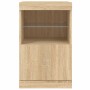 Credenza con Luci LED Rovere Sonoma 41x37x67 cm