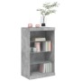 Credenza con Luci LED Grigio Cemento 60,5x37x100 cm