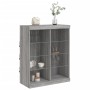 Credenza con Luci LED Grigio Sonoma 81x37x100 cm