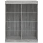 Credenza con Luci LED Grigio Sonoma 81x37x100 cm