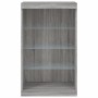 Credenza con Luci LED Grigio Sonoma 60,5x37x100 cm