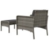 Set di Divani da Giardino 2 pz con Cuscini in Polyrattan Grigio