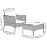 Set di Divani da Giardino 2 pz con Cuscini in Polyrattan Grigio