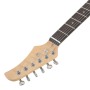 Chitarra Elettrica Principianti Custodia Marrone Bianca 4/4 39"