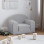 Divano Letto per Bambini Grigio Chiaro in Morbido Peluche