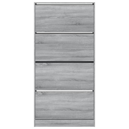 Scarpiera 4 Cassetti Ribaltabili Grigio Sonoma 80x21x163,5 cm