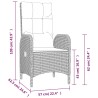 Set Divani da Giardino 3 pz con Cuscini Nero in Polyrattan