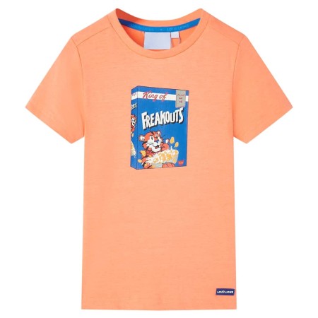 Maglietta da Bambino a Maniche Corte Arancione Neon 140