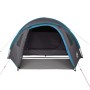 Tenda da Campeggio a Cupola per 4 Persone Blu Impermeabile