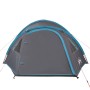 Tenda da Campeggio a Cupola per 4 Persone Blu Impermeabile