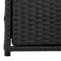 Armadietto Portaoggetti da Giardino Nero 55x59x69cm Polyrattan