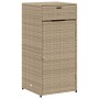 Armadietto Portaoggetti Giardino Beige 55x55x111cm Polyrattan