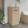 Armadietto Portaoggetti Giardino Beige 55x55x111cm Polyrattan