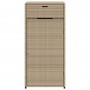 Armadietto Portaoggetti Giardino Beige 55x55x111cm Polyrattan