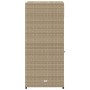 Armadietto Portaoggetti Giardino Beige 55x55x111cm Polyrattan