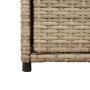 Armadietto Portaoggetti Giardino Beige 55x55x111cm Polyrattan