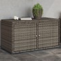 Armadietto Portaoggetti Giardino Grigio 110x55x60,5 Polyrattan