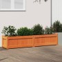 Fioriera Giardino Marrone Cera 150x31x31 cm Legno Massello Pino