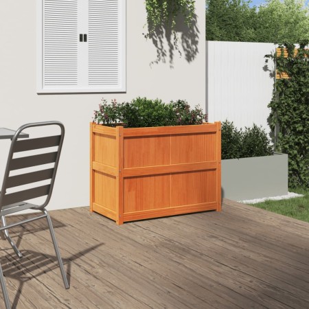 Fioriera Giardino Marrone Cera 90x50x70 cm Legno Massello Pino