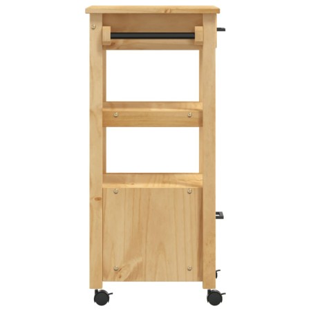 Carrello da Cucina MONZA 48x40x90 cm in Legno Massello di Pino