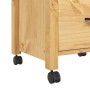 Carrello da Cucina MONZA 48x40x90 cm in Legno Massello di Pino