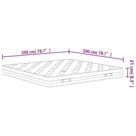 Materasso a Molle Bonnel Medio 200x200 cm King Size