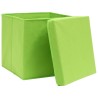 Contenitori con Coperchi 10 pz 28x28x28 cm Verde