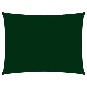 Parasole a Vela Oxford Rettangolare 5x7 m Verde Scuro