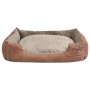 Cuccia per Cani Cuscino Imbottito Similpelle Taglia XL Beige