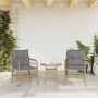 Sedie da Giardino con Cuscini 2 pz Beige Misto in Polyrattan