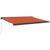 Tenda Retrattile Arancione Marrone 4,5x3 m Tessuto e Alluminio