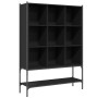 Libreria Nera 102x30x141,5 cm in Legno Multistrato