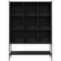 Libreria Nera 102x30x141,5 cm in Legno Multistrato