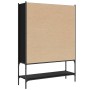 Libreria Nera 102x30x141,5 cm in Legno Multistrato