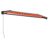 Tenda Retrattile Arancione Marrone 4,5x3 m Tessuto e Alluminio