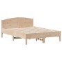 Giroletto con Testiera 135x190 cm in Legno Massello di Pino