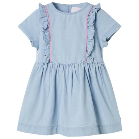 Abito da Bambina con Volant Blu Tenue 116