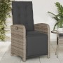 Sedie da Giardino Reclinabili 2 pz con Poggiapiedi Polyrattan