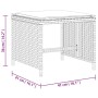 Sgabelli Giardino con Cuscini 4pz Marroni 41x41x36cm Polyrattan